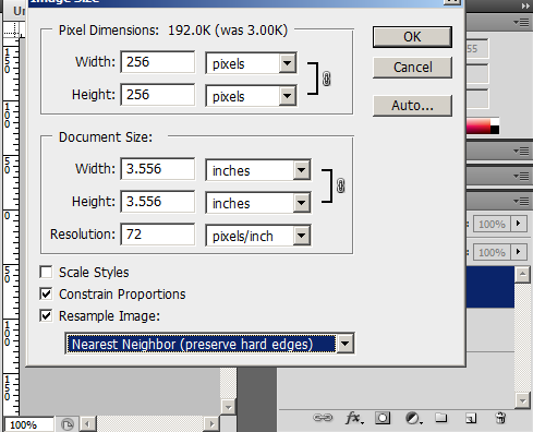 resizing