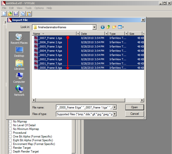 Importing Video Frames to VTFEdit